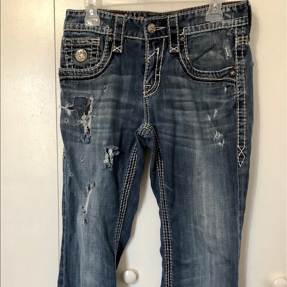 Men’s Rock Revival distressed jeans - Picture 2 of 4